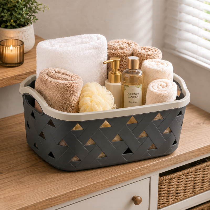 LEATHER DESIGN BASKET 23 LT