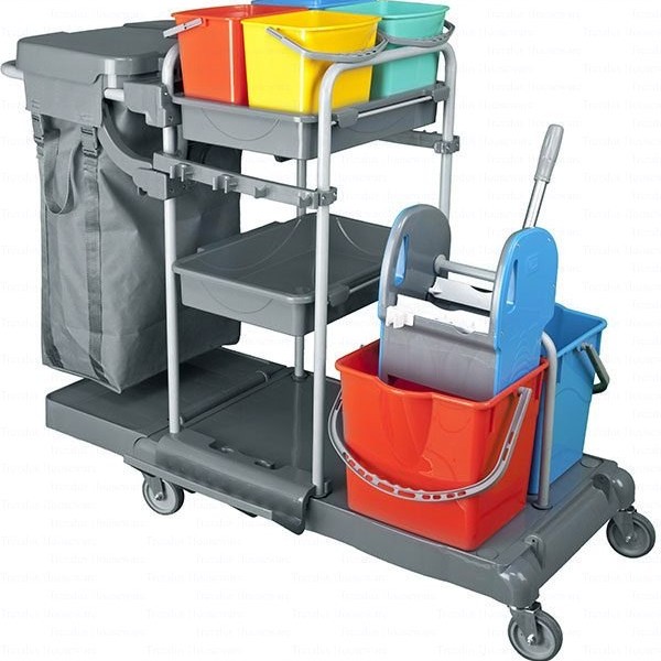 FAVORI JANITOR CART-PAINTED-BAG-4X5LT