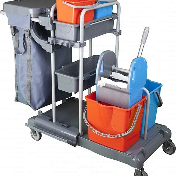 FAVORI JANITOR CART-PAINTED-BAG-2X5LT