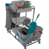 YAKAMOZ JANITOR CART CHROME - BAG-4X5LT