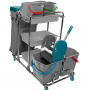 YAKAMOZ JANITOR CART CHROME - BAG-4X5LT