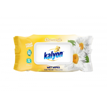 KALYON WET WIPES CHAMOMILLE 72 PCS / *12 (14*18 CM 40 GSM)