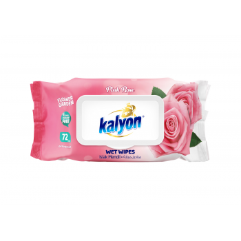 KALYON WET WIPES PINK ROSE 72 PCS / *12 (14*18 CM 40 GSM)