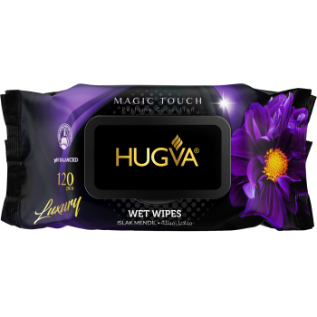 HUGVA LUXURY WET WIPES MAGIC TOUCH 120 PCS (18x14)/*12