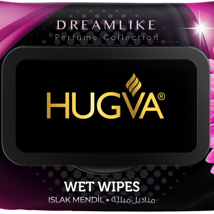 HUGVA LUXURY WET WIPES DREAM LIKE 120 PCS (18x14)/*12