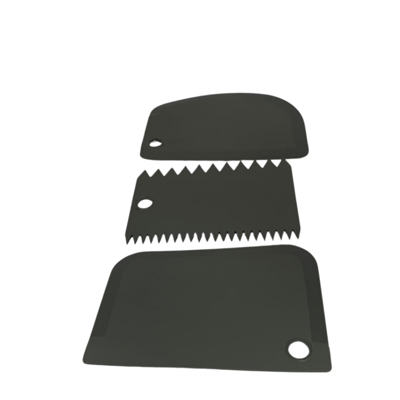 3x DOUGH CUTTER&SCRAPER&DECARATOR SET
