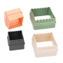 SCALLOPED SQUARE COOKIE CUTTERS (4pcs)
