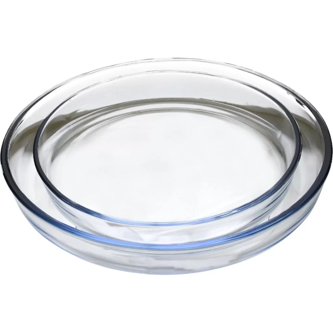 CIRCLE PLAIN 2 PCS TRAY SET..
