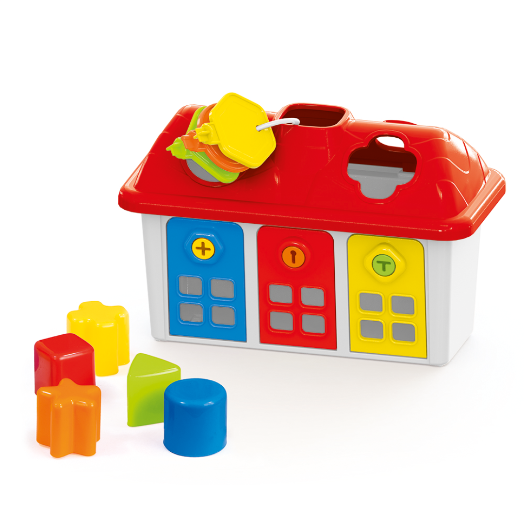 SHAPE SORTER HAPPY HOUSE WITH LOCKABLE DOORS